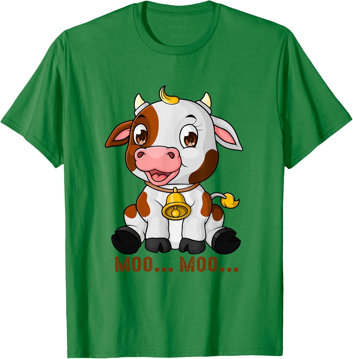 Moo Cow Funny Farmer cow Design for a moo moo T-Shirt - T-Shirt | Irish Green