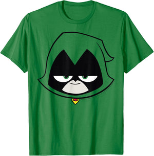 DC Comics Teen Titans Go! Raven Big Face T-Shirt - T-Shirt | Irish Green
