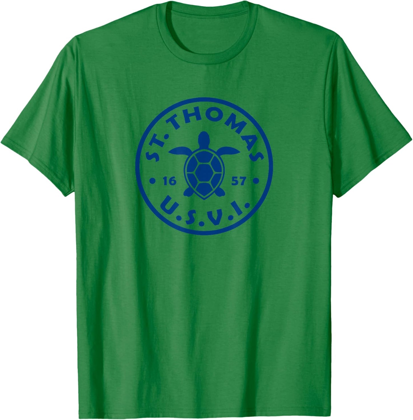 St Thomas USVI Sea Turtle Kids Souvenir T-Shirt - T-Shirt | Irish Green