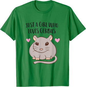 Just a Girl Who Loves Gerbils T-Shirt - T-Shirt | Irish Green