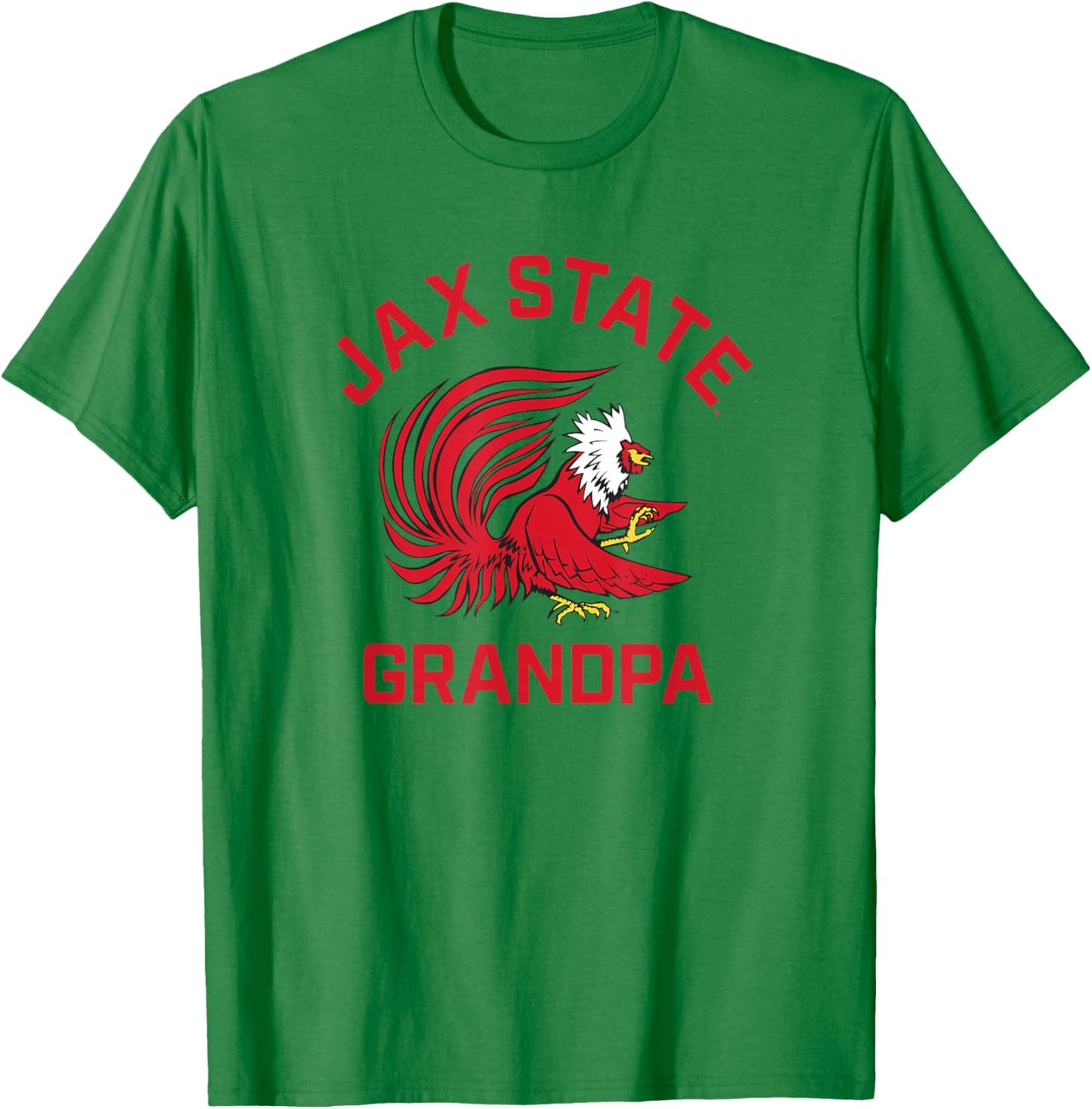 Jacksonville State University JSU Gamecocks Arched Grandpa T-Shirt - T-Shirt | Irish Green