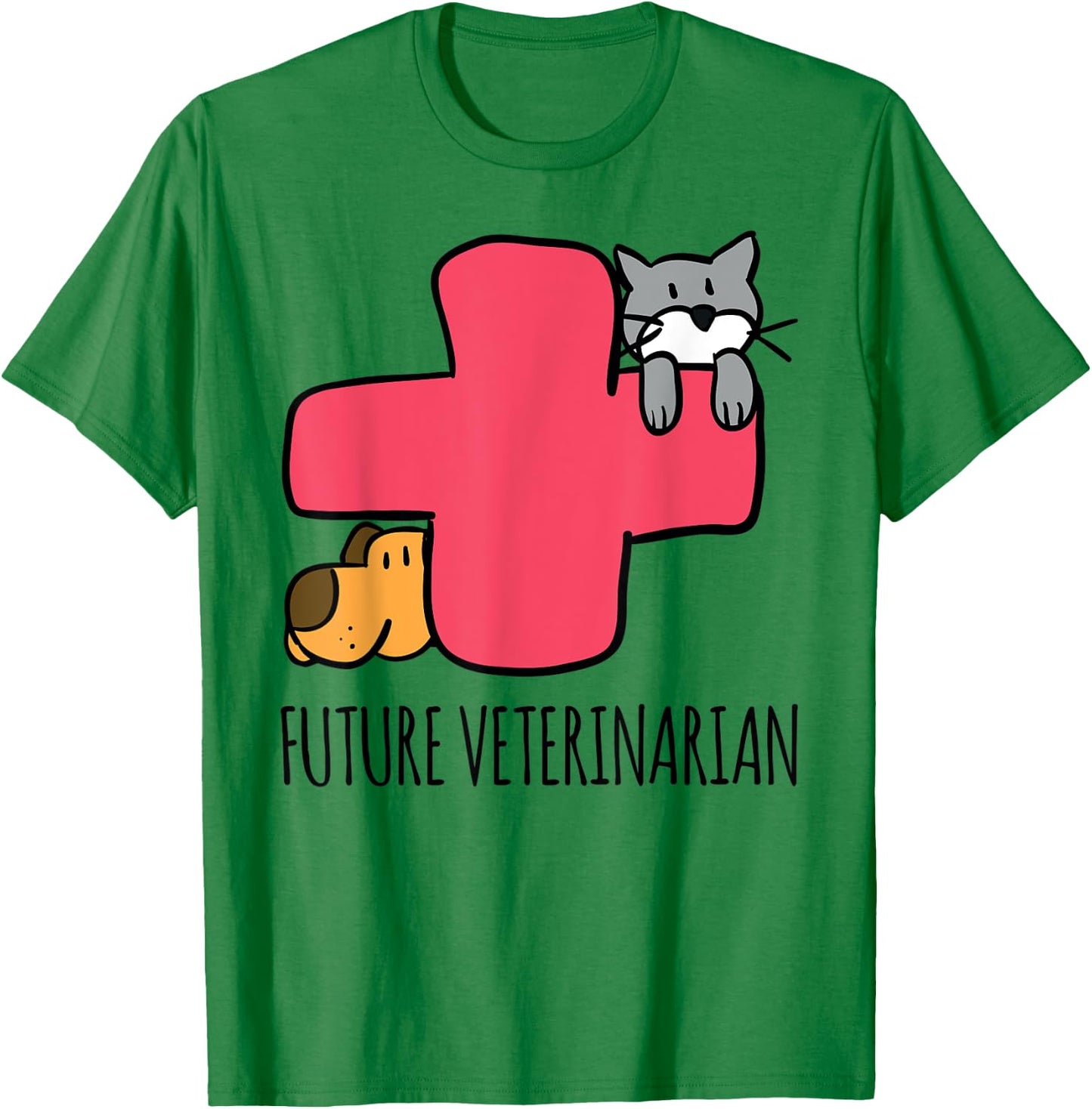 Future Veterinarian Funny Vet Student Animal Doctor Fun Gift T-Shirt - T-Shirt | Irish Green
