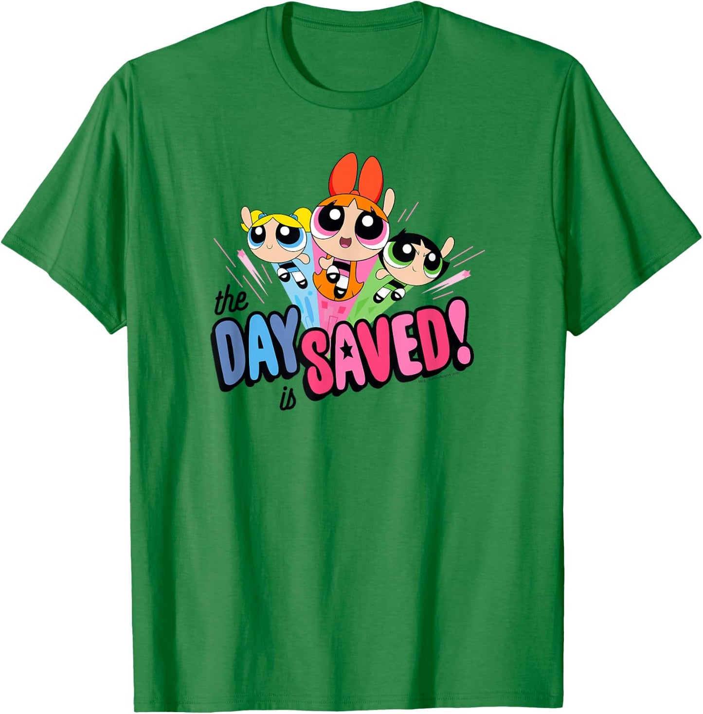 Powerpuff Girls The Day is Saved T-Shirt - T-Shirt | Irish Green