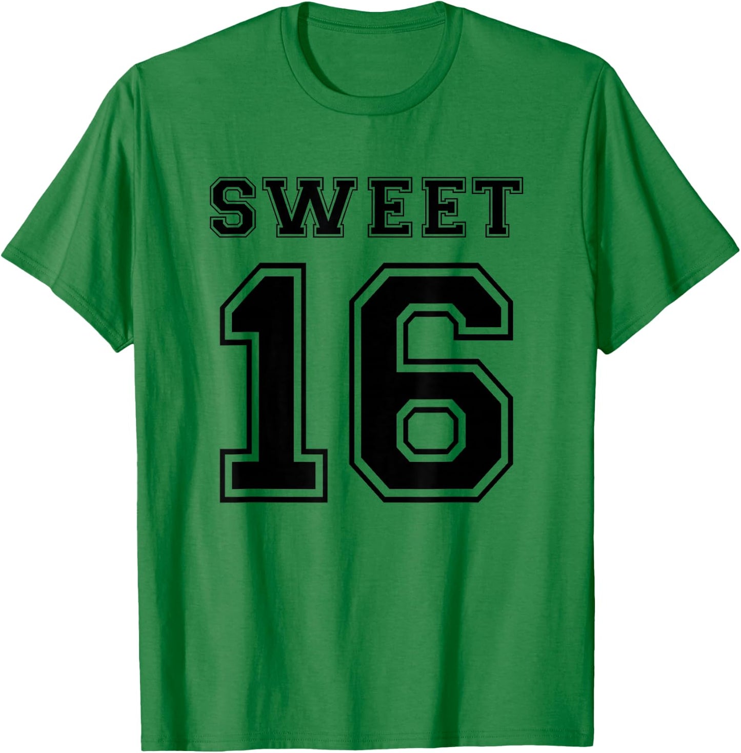 Girls Sweet 16 Present Birthday Party Football Jersey T-Shirt - T-Shirt | Irish Green