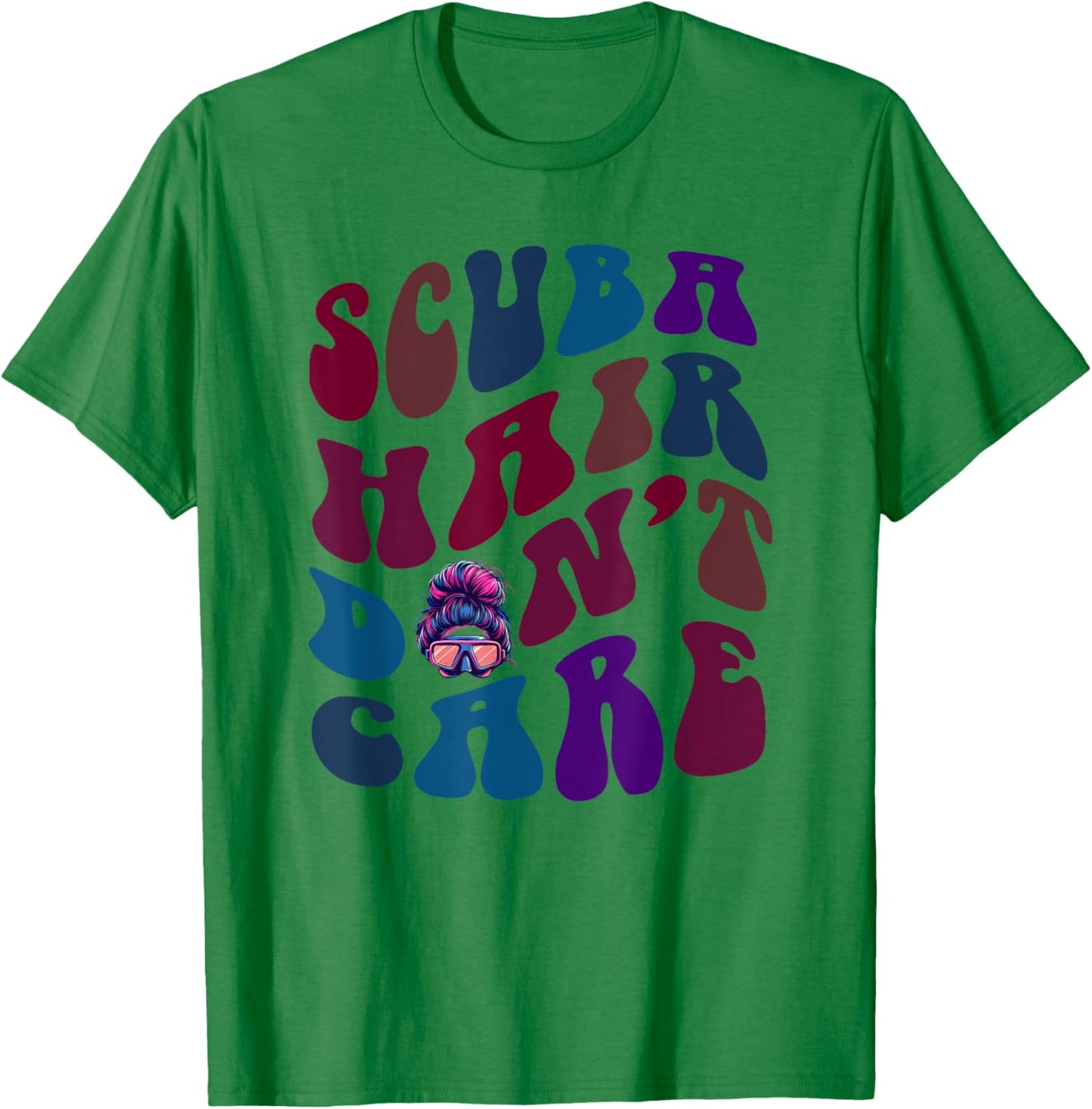 Funny SCUBA HAIR DON'T CARE Dive Squad Instructors Crew T-Shirt - T-Shirt | Irish Green
