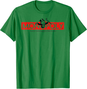 Monopoly Classic Vintage Game Board Title Logo T-Shirt - T-Shirt | Irish Green