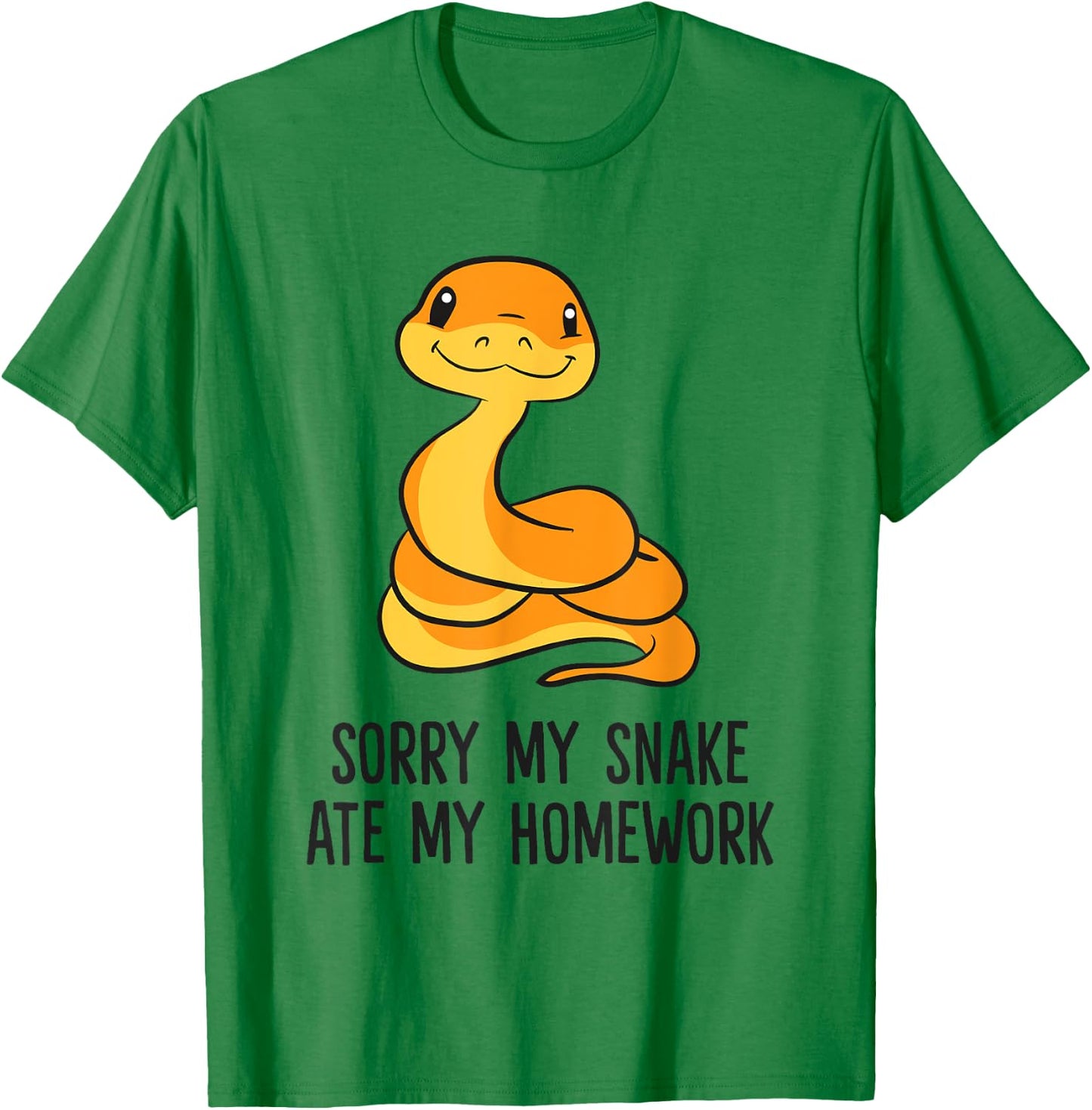 Snake Pet Son Daughter School Sorry My Snake Ate Homework T-Shirt - T-Shirt | Irish Green