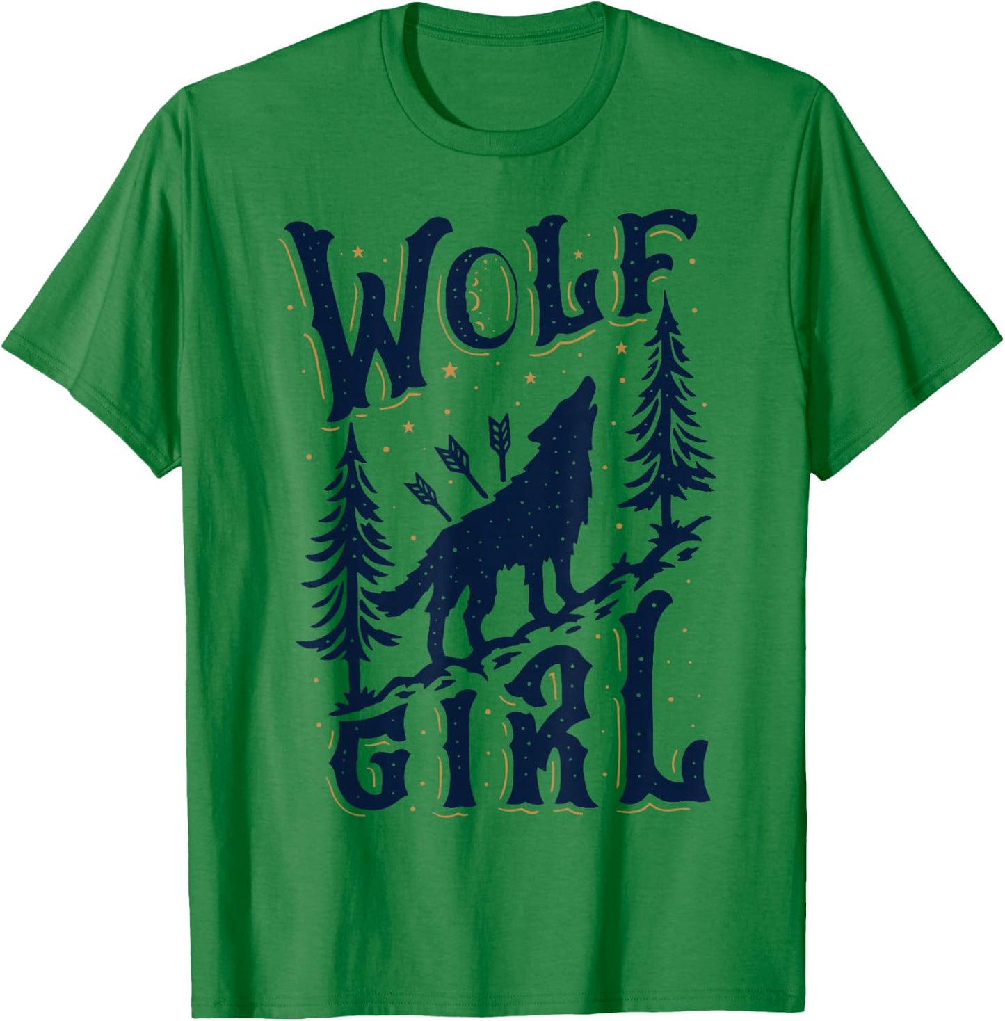Wolf Girl Who Loves Wolves Funny Animal Lovers Gifts Women T-Shirt - T-Shirt | Irish Green