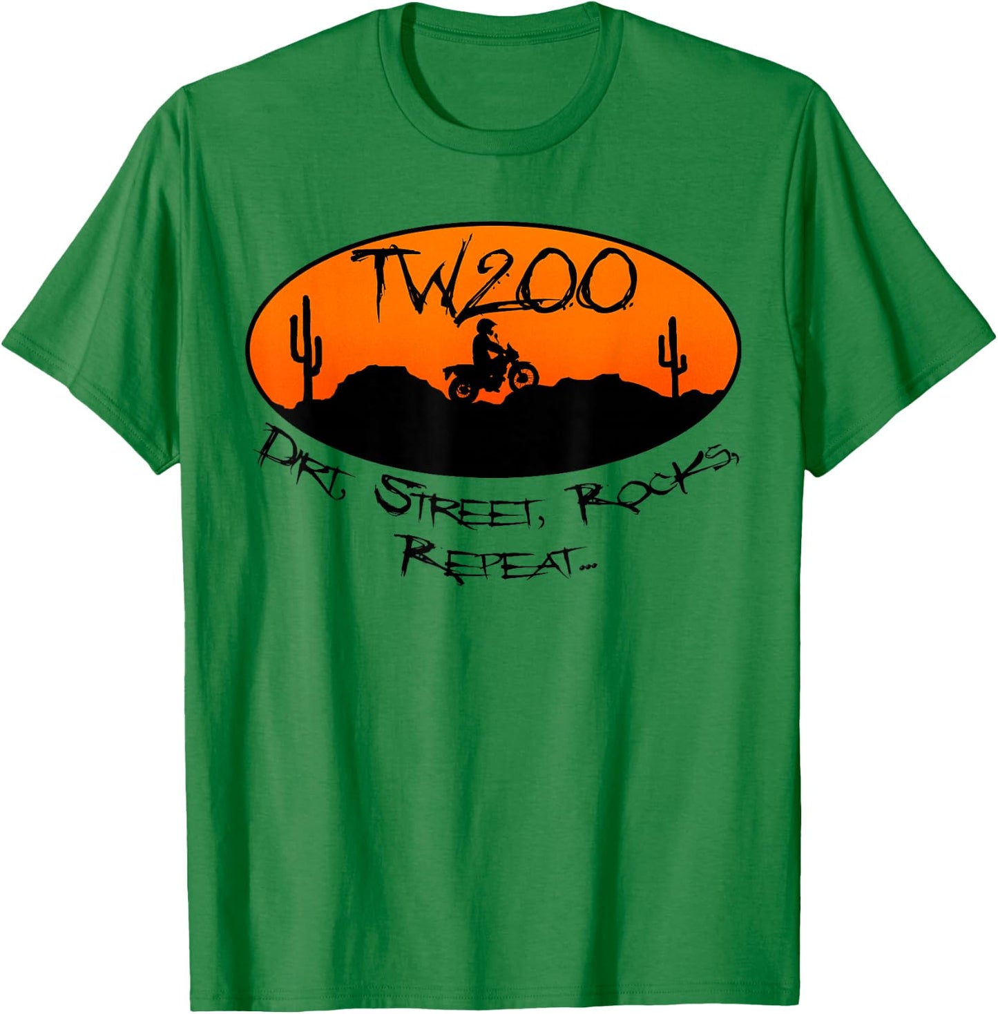 TW200 Trailway Enduro Motorcycle Dirt Repeat T-Shirt - T-Shirt | Irish Green