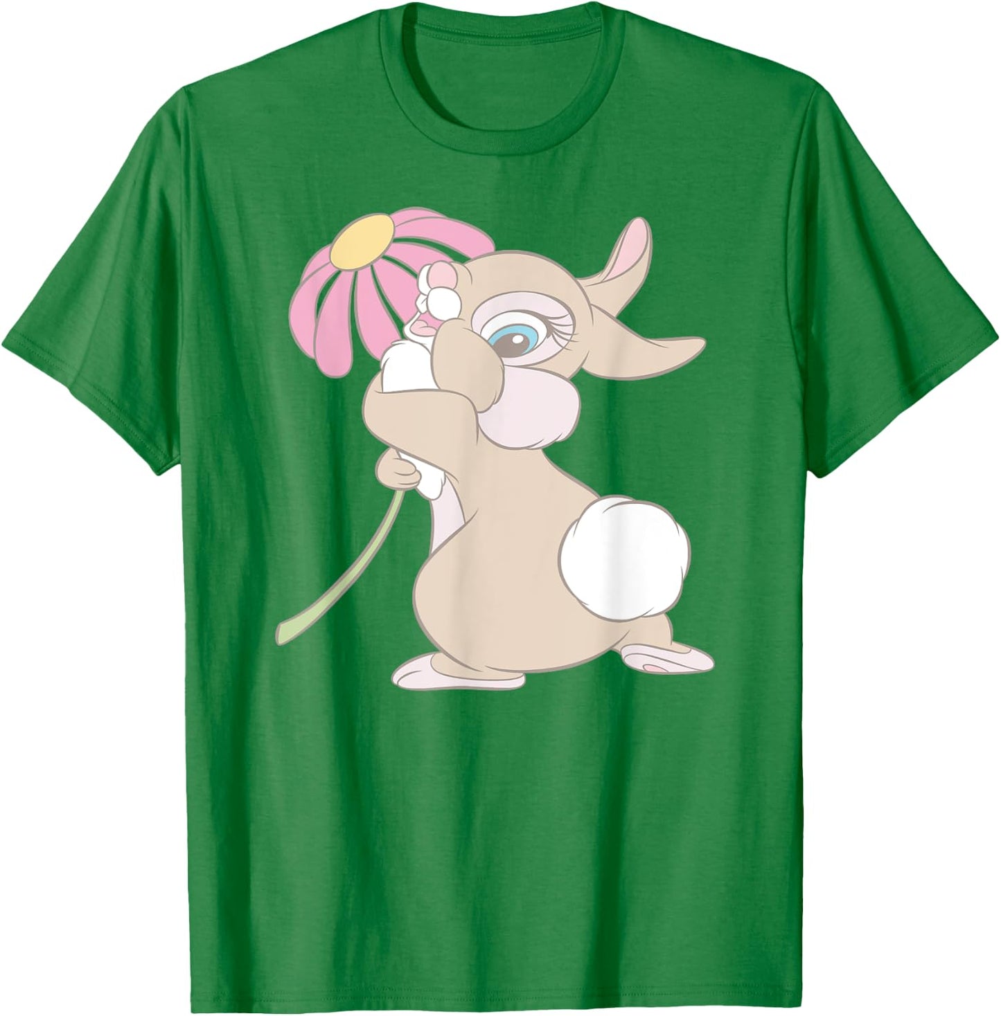 Disney Bambi Cute Flirty Thumper Rabbit Big Chest Portrait T-Shirt - T-Shirt | Irish Green