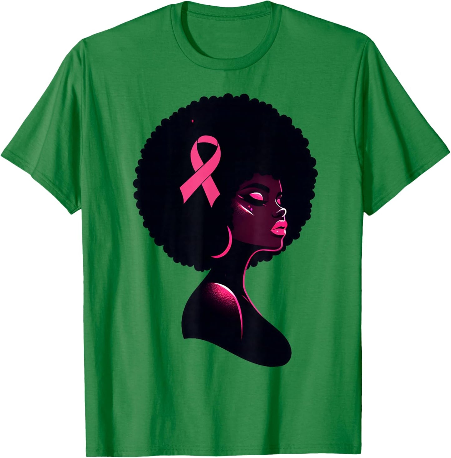 Breast Cancer Black African American Women Support Pink T-Shirt - T-Shirt | Irish Green