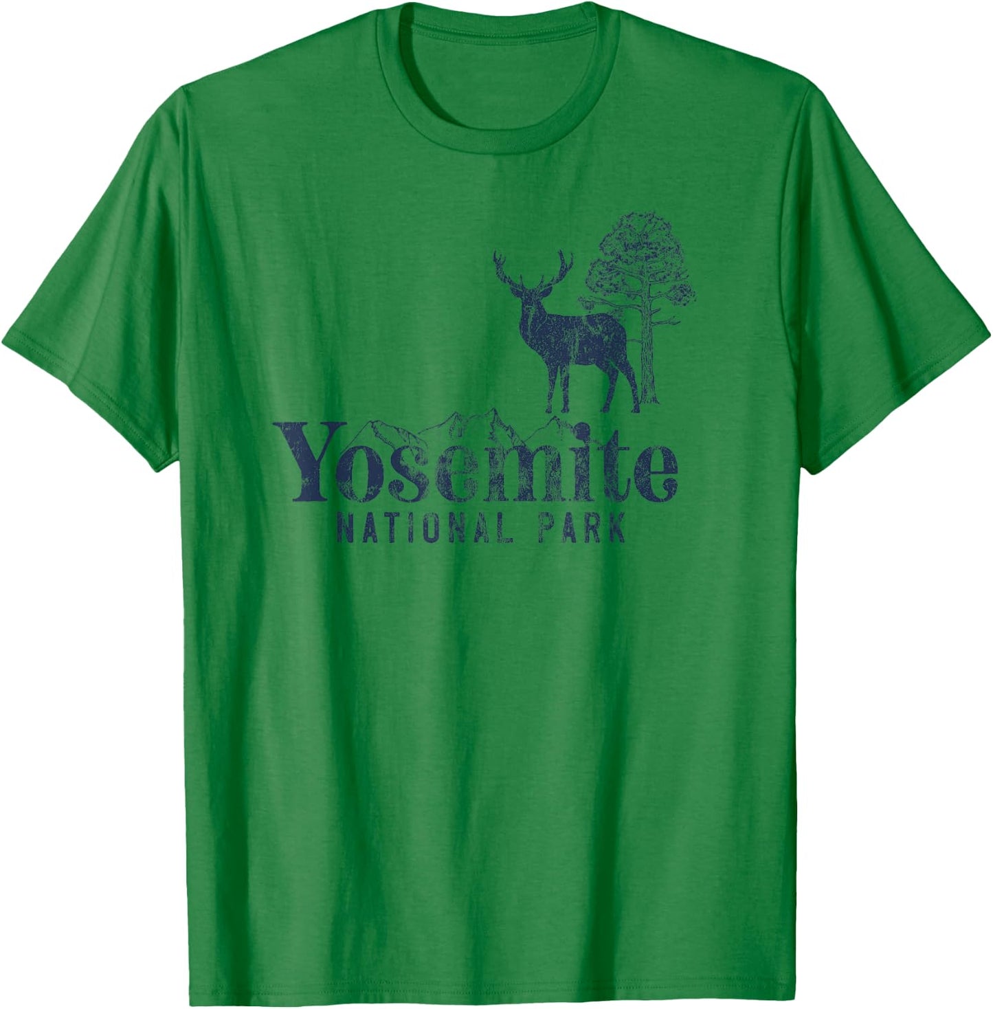 Yosemite National Park Retro Style Vintage - California T-Shirt - T-Shirt | Irish Green