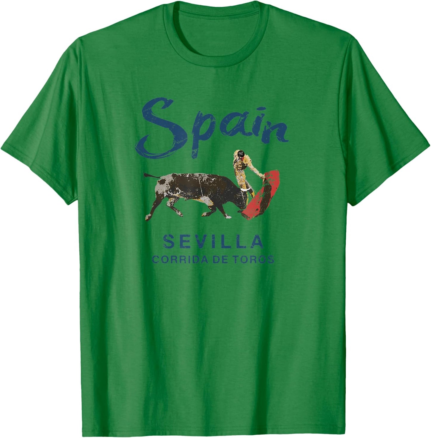 Seville Spain Bullfighting Vintage T-Shirt - T-Shirt | Irish Green