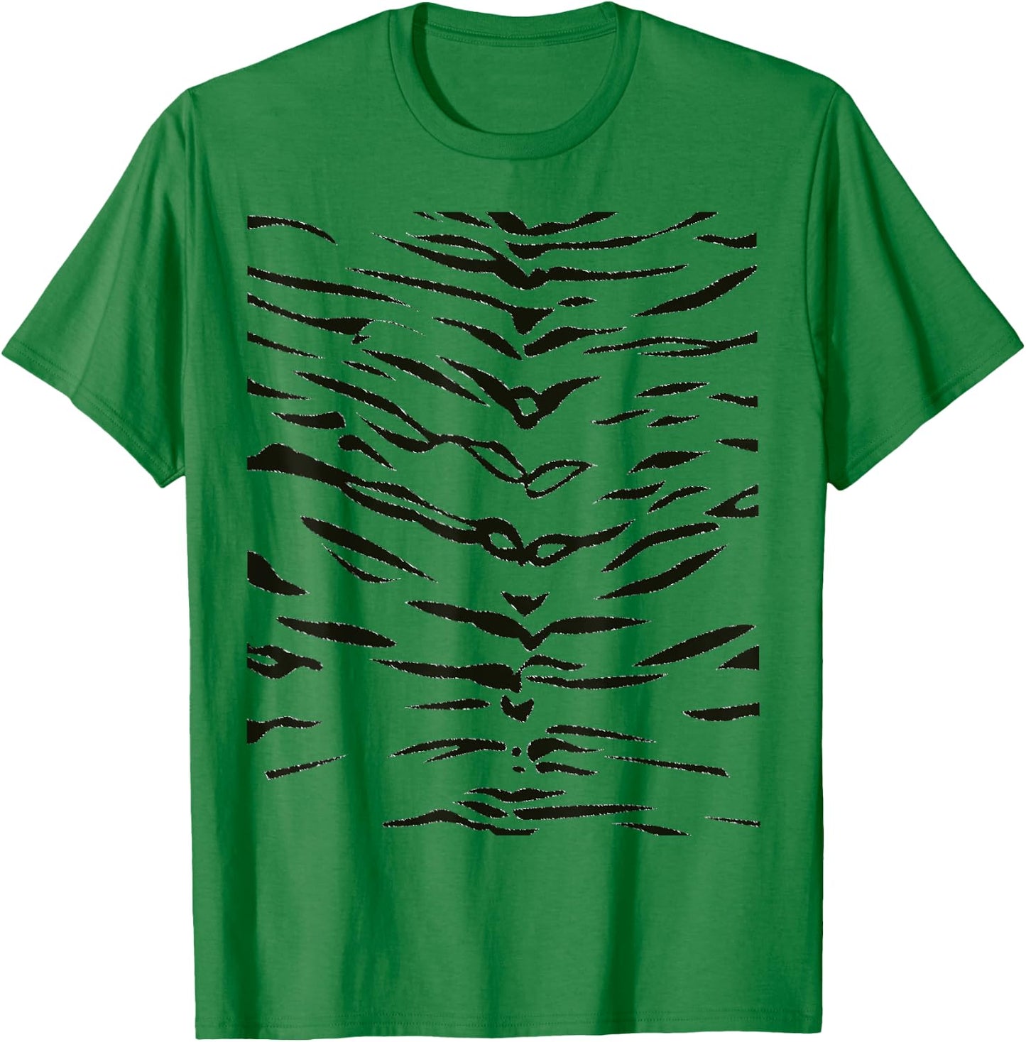 Tiger Print Stripes Animal Cute Easy Halloween Costume T-Shirt - T-Shirt | Irish Green