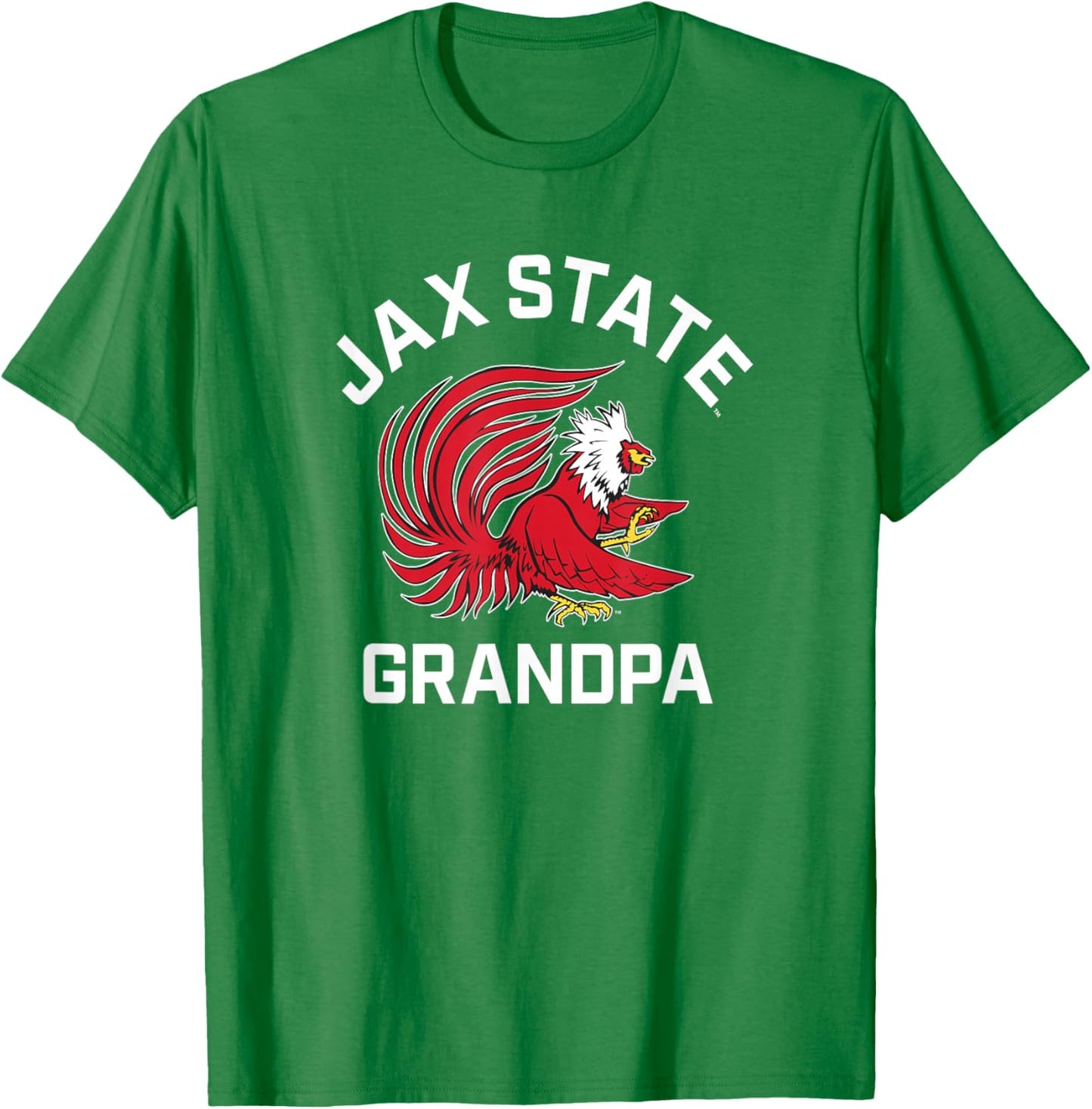 Jacksonville State University JSU Gamecocks Arched Grandpa T-Shirt - T-Shirt | Irish Green