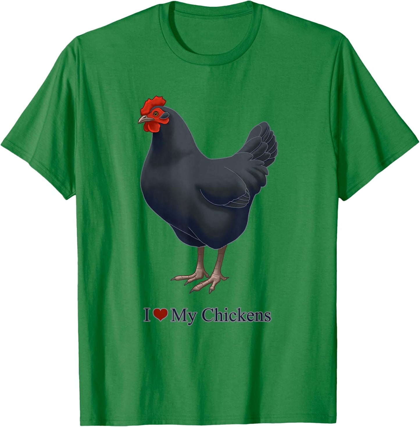 I Heart (Love) My Black Australorp Chicken Hen T-Shirt - T-Shirt | Irish Green