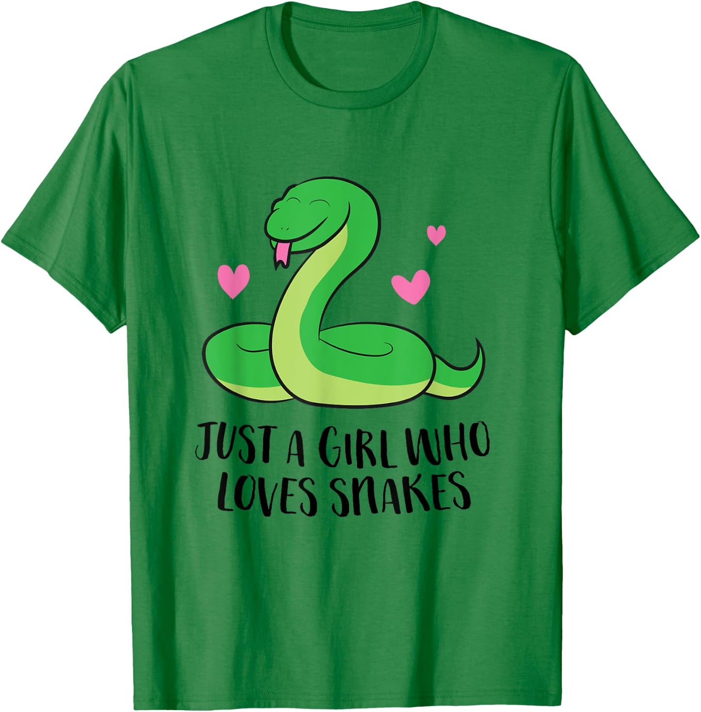 Funny Snake Pet Girl Just a Girl Who Loves Snakes T-Shirt - T-Shirt | Irish Green