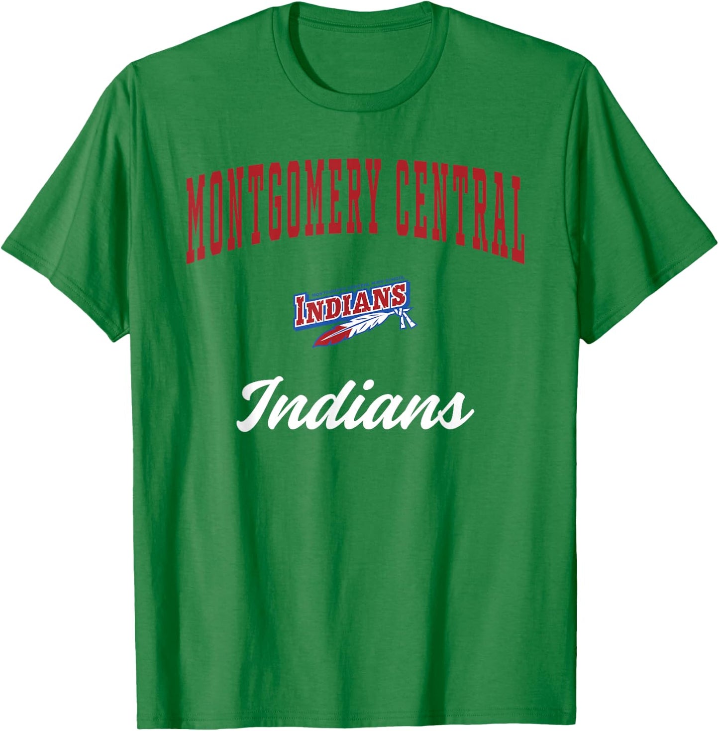 Montgomery Central High School Indians T-Shirt - T-Shirt | Irish Green
