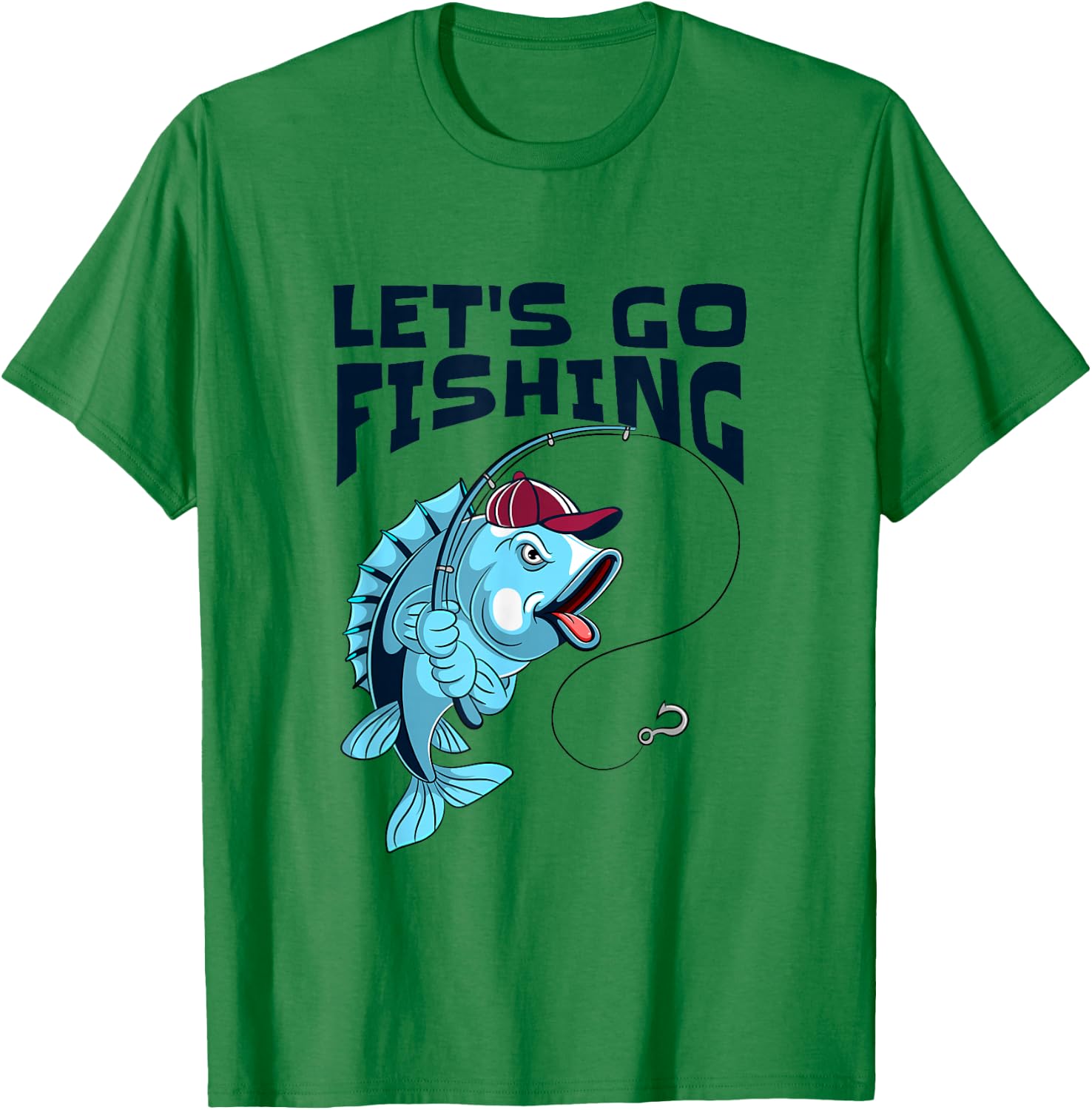 Let’s Go Fishing, I Love To Fish T-Shirt - T-Shirt | Irish Green