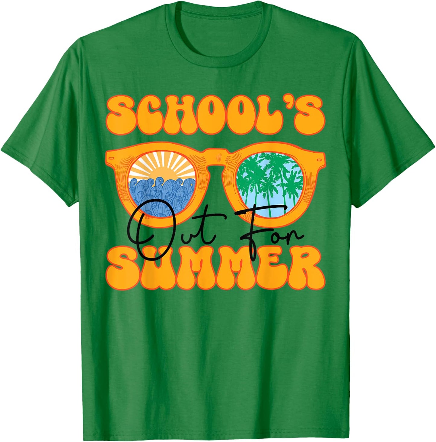 Schools Out For Summer Last Day Of School Kids Toddler Girls T-Shirt - T-Shirt | Irish Green