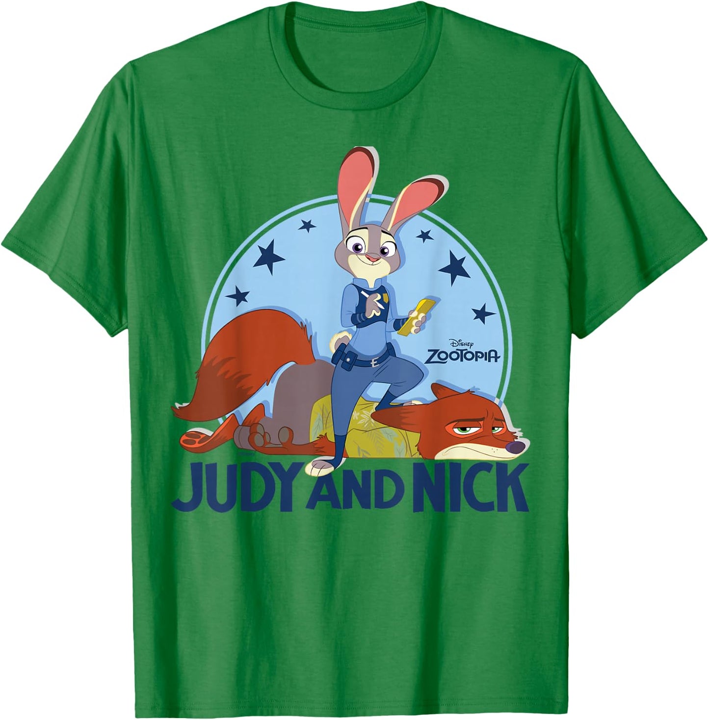 Zootopia - Judy And Nick Stars T-Shirt - T-Shirt | Irish Green