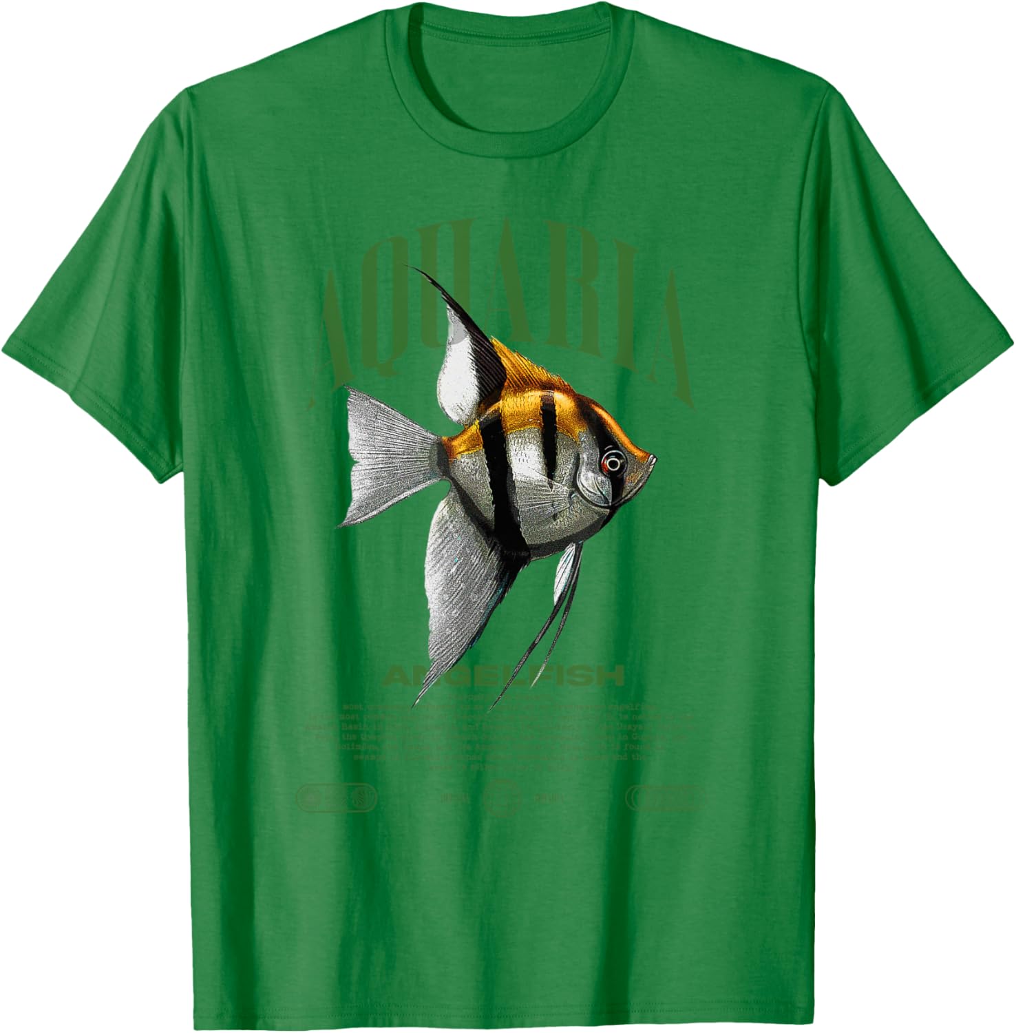 Angelfish Cichlid Fish Keeper Modern Streetwear T-Shirt - T-Shirt | Irish Green
