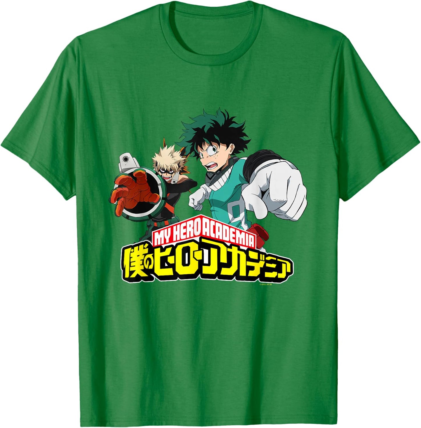 My Hero Academia Bakugo and Midoriya Fight Pose Anime T-Shirt - T-Shirt | Irish Green