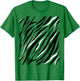 Tiger Print Stripes Animal Cute Easy Halloween Costume T-Shirt - T-Shirt | Irish Green