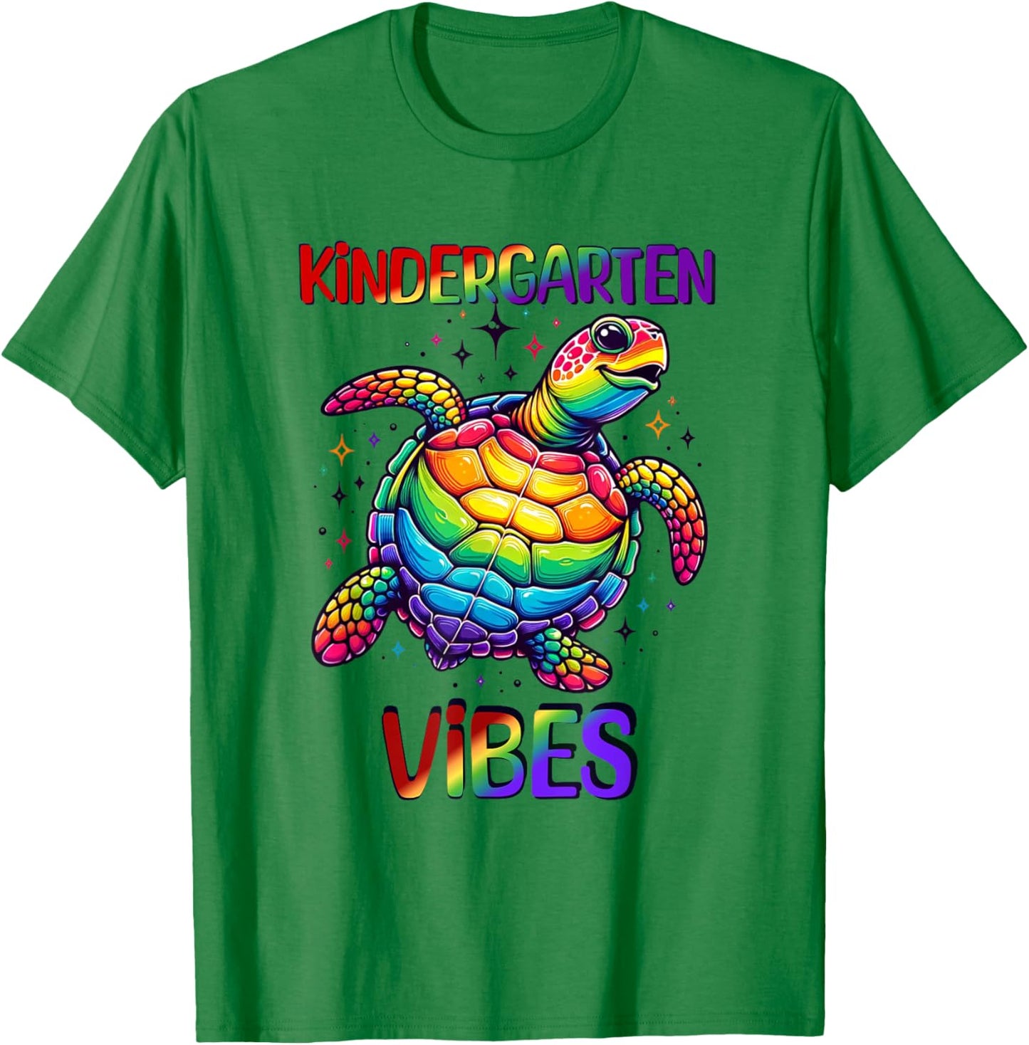 Kindergarten Vibes Sea Turtle Boys Girls Teacher School T-Shirt - T-Shirt | Irish Green