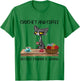 Crochet And Coffee Because Murder Is Wrong CROCHET Cat T-Shirt - T-Shirt | Irish Green