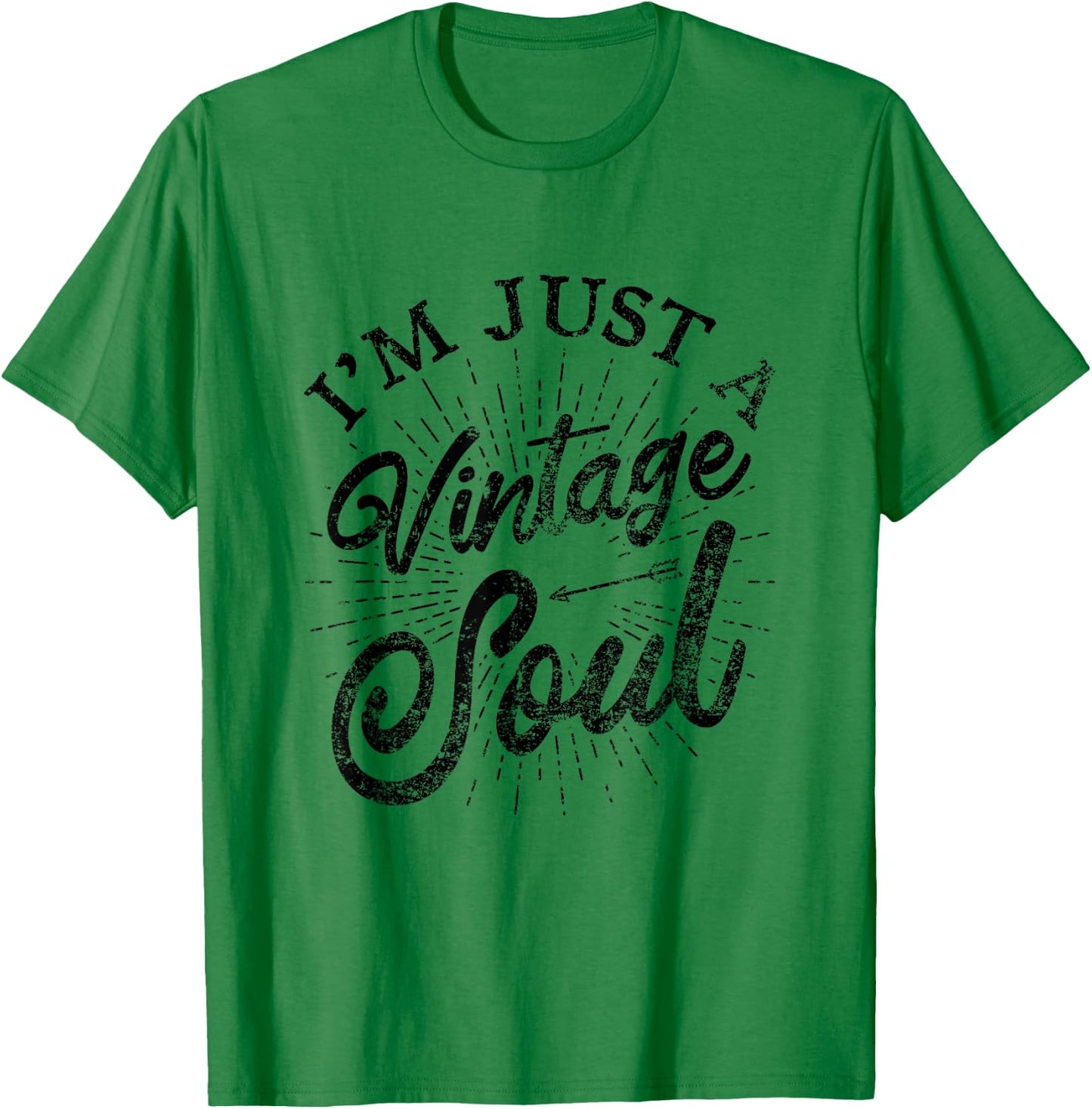 I'm Just A Vintage Soul Retro Boho Hippie T-Shirt - T-Shirt | Irish Green