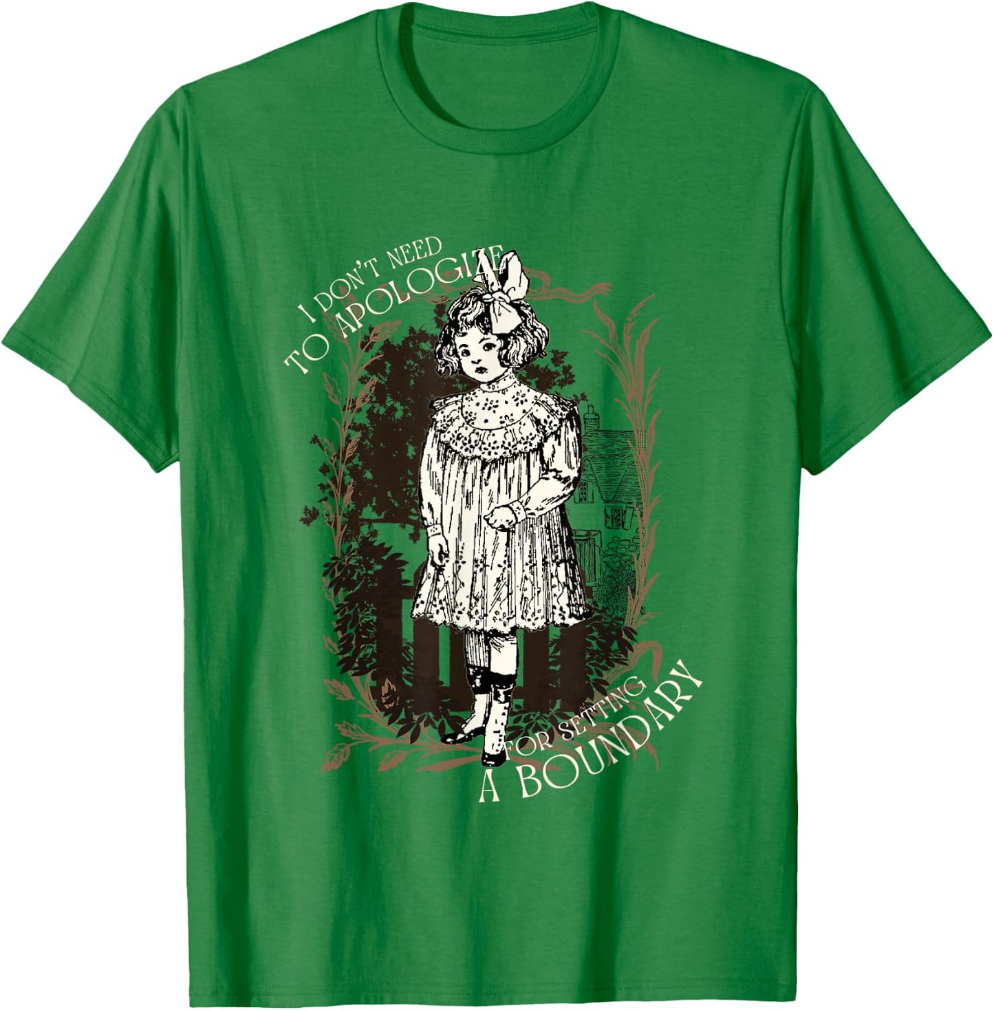 'I Don't Need to Apologize for Setting a Boundary' Vintage T-Shirt - T-Shirt | Irish Green