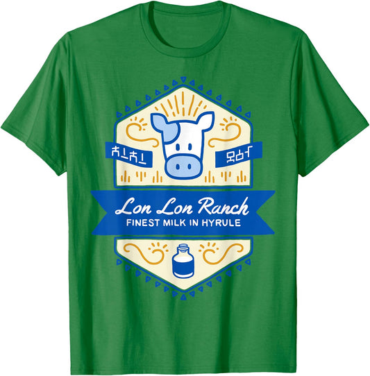 Zelda Lon Lon Ranch Finest Milk in Hyrule Small T-Shirt - T-Shirt | Irish Green