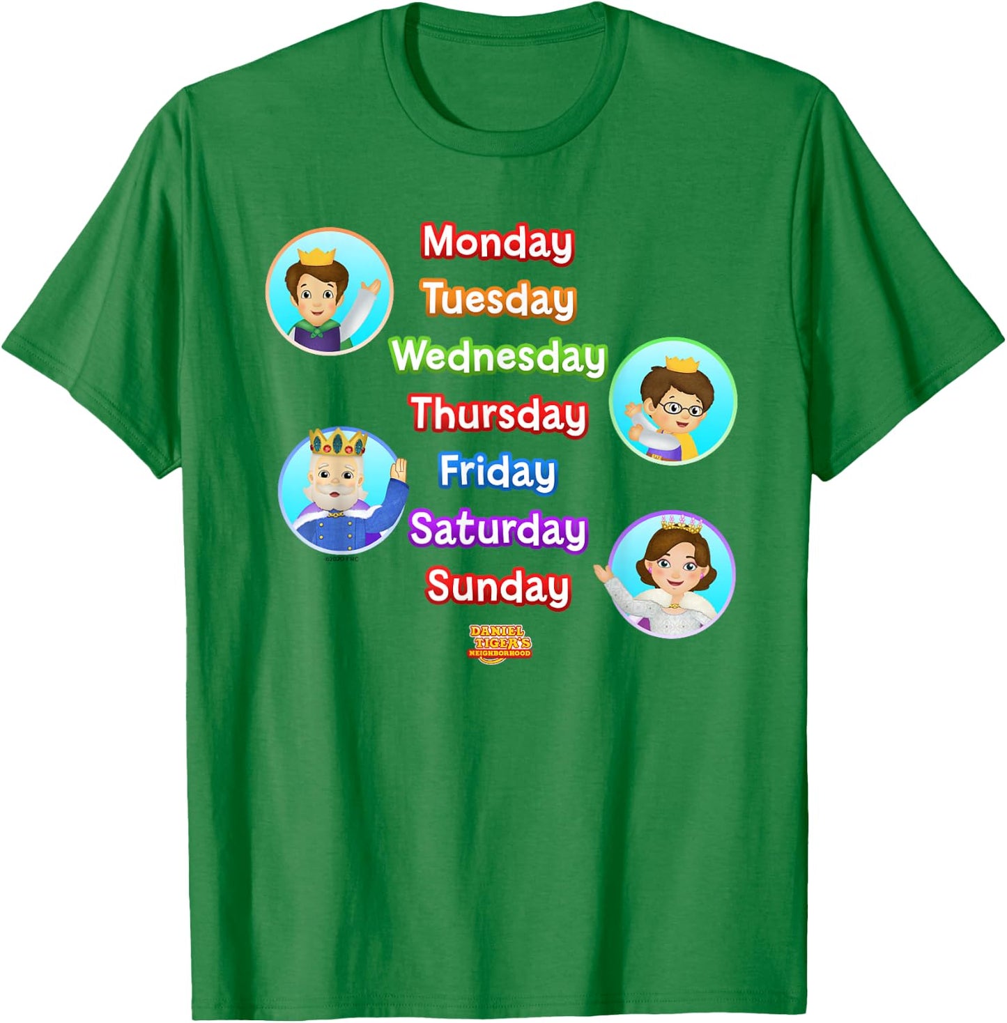 Daniel Tiger's Neighborhood: Royal Days of the Week T-Shirt - T-Shirt | Irish Green