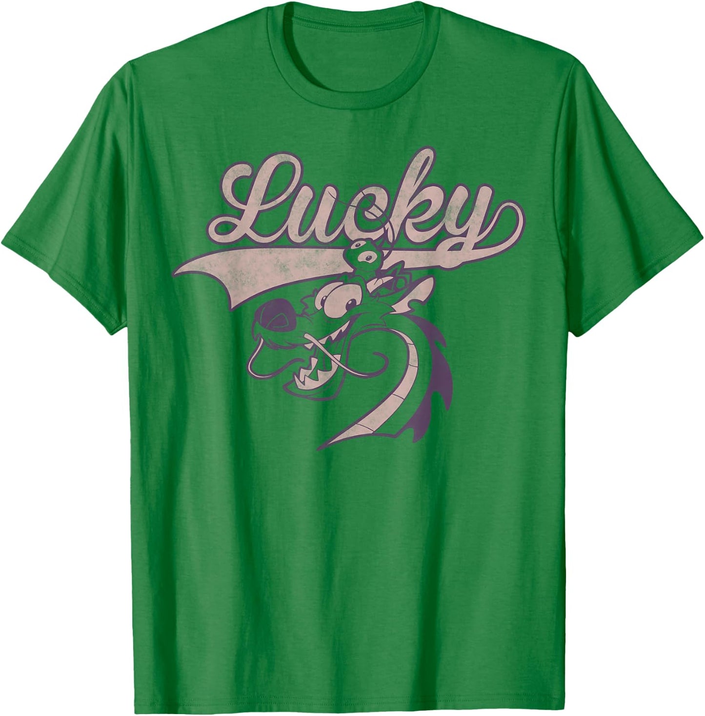 Disney Mulan Mushu and CRI-Kee Lucky Portrait T-Shirt - T-Shirt | Irish Green