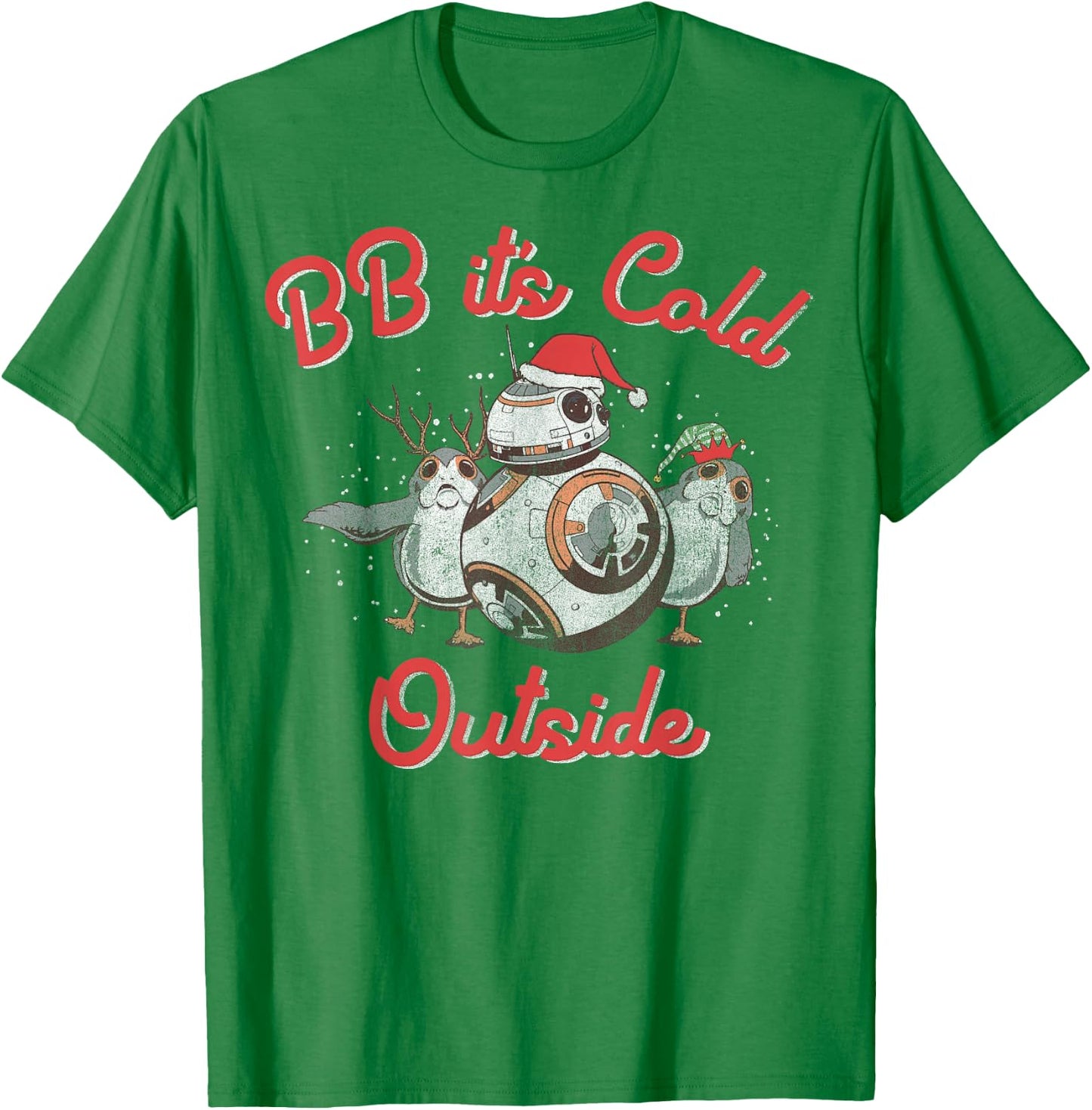Star Wars Christmas BB It's Cold Outside T-Shirt - T-Shirt | Irish Green