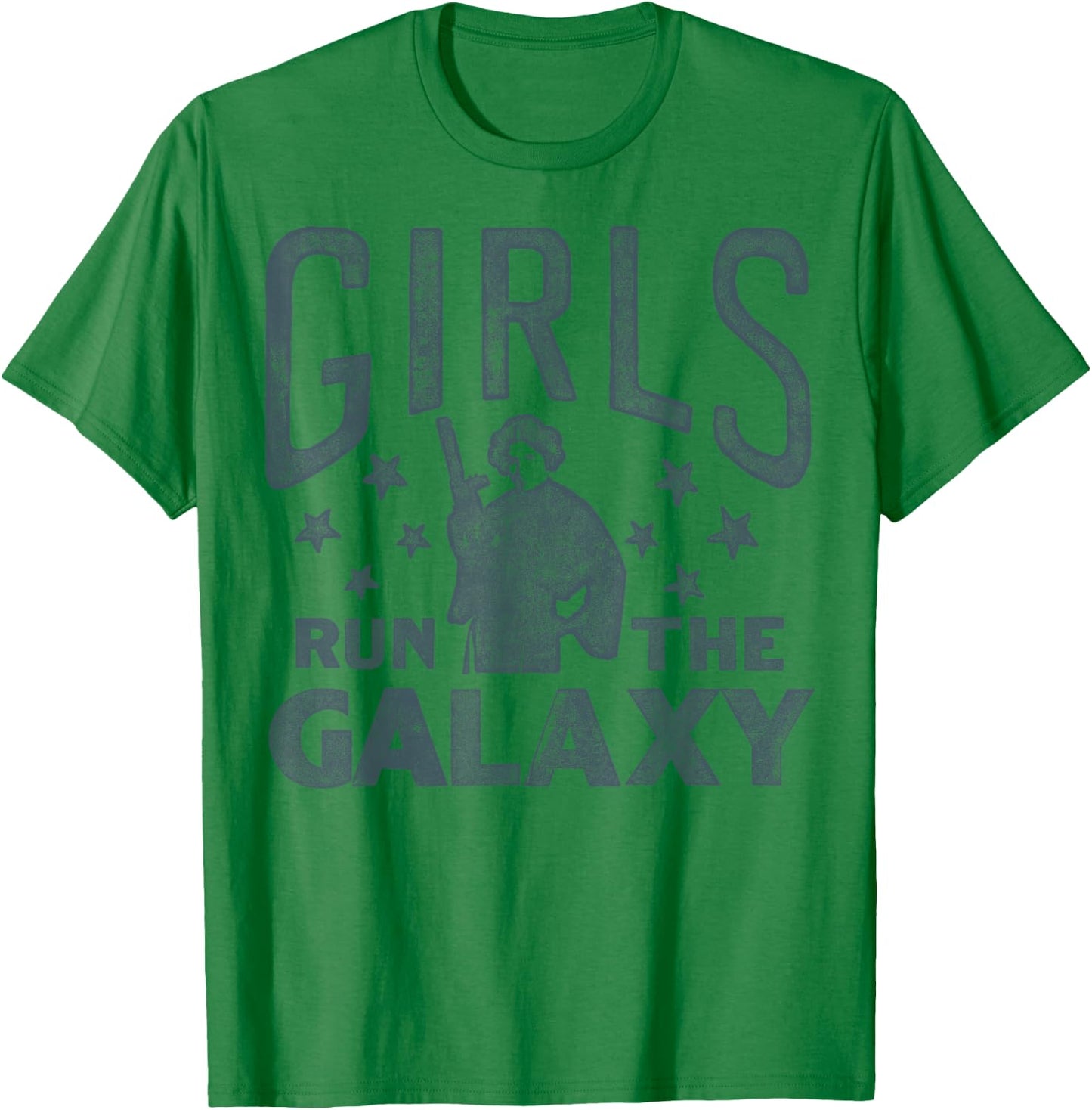 Star Wars Princess Leia Girls Run The Galaxy Stamp T-Shirt - T-Shirt | Irish Green