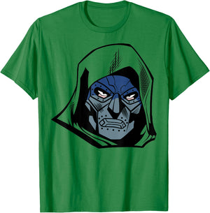 Marvel Fantastic Four Doctor Doom Big Face T-Shirt - T-Shirt | Irish Green