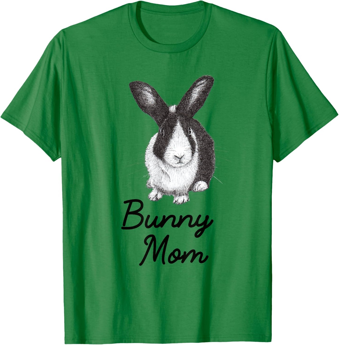 Dutch Bunny Rabbit Mom Drawing T-Shirt - T-Shirt | Irish Green