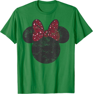 Disney Mickey and Friends Minnie Mouse Vintage Silhouette T-Shirt - T-Shirt | Irish Green