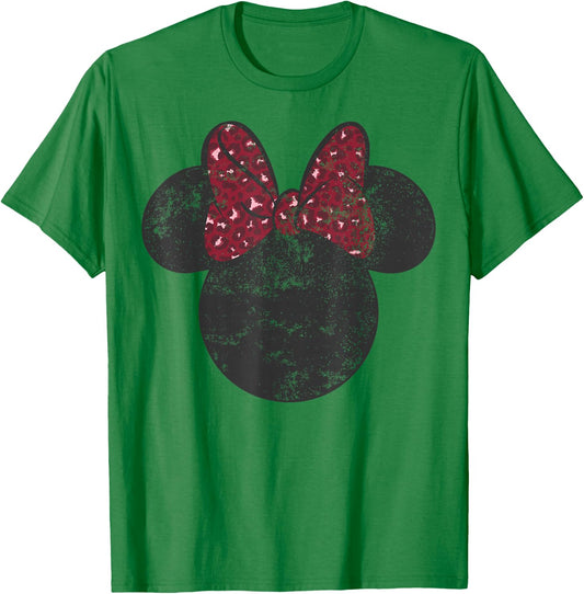 Disney Mickey and Friends Minnie Mouse Vintage Silhouette T-Shirt - T-Shirt | Irish Green
