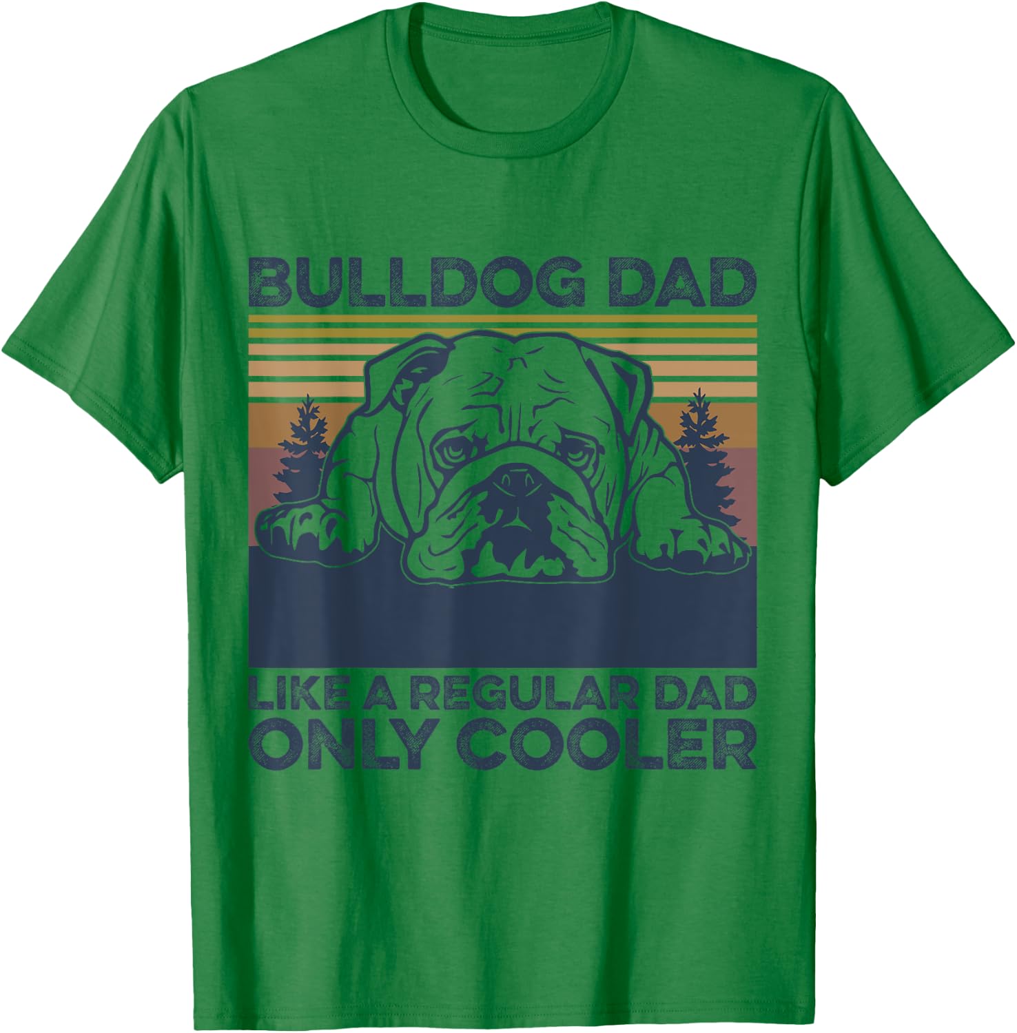 Bulldog Dad dog owner lovers , Grey, Small T-Shirt - T-Shirt | Irish Green
