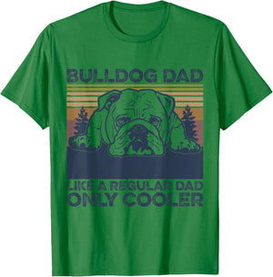 Bulldog Dad dog owner lovers , Grey, Small T-Shirt - T-Shirt | Irish Green