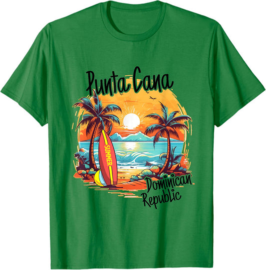 Punta Cana Dominican Republic Vacation Beach Family Trip T-Shirt - T-Shirt | Irish Green