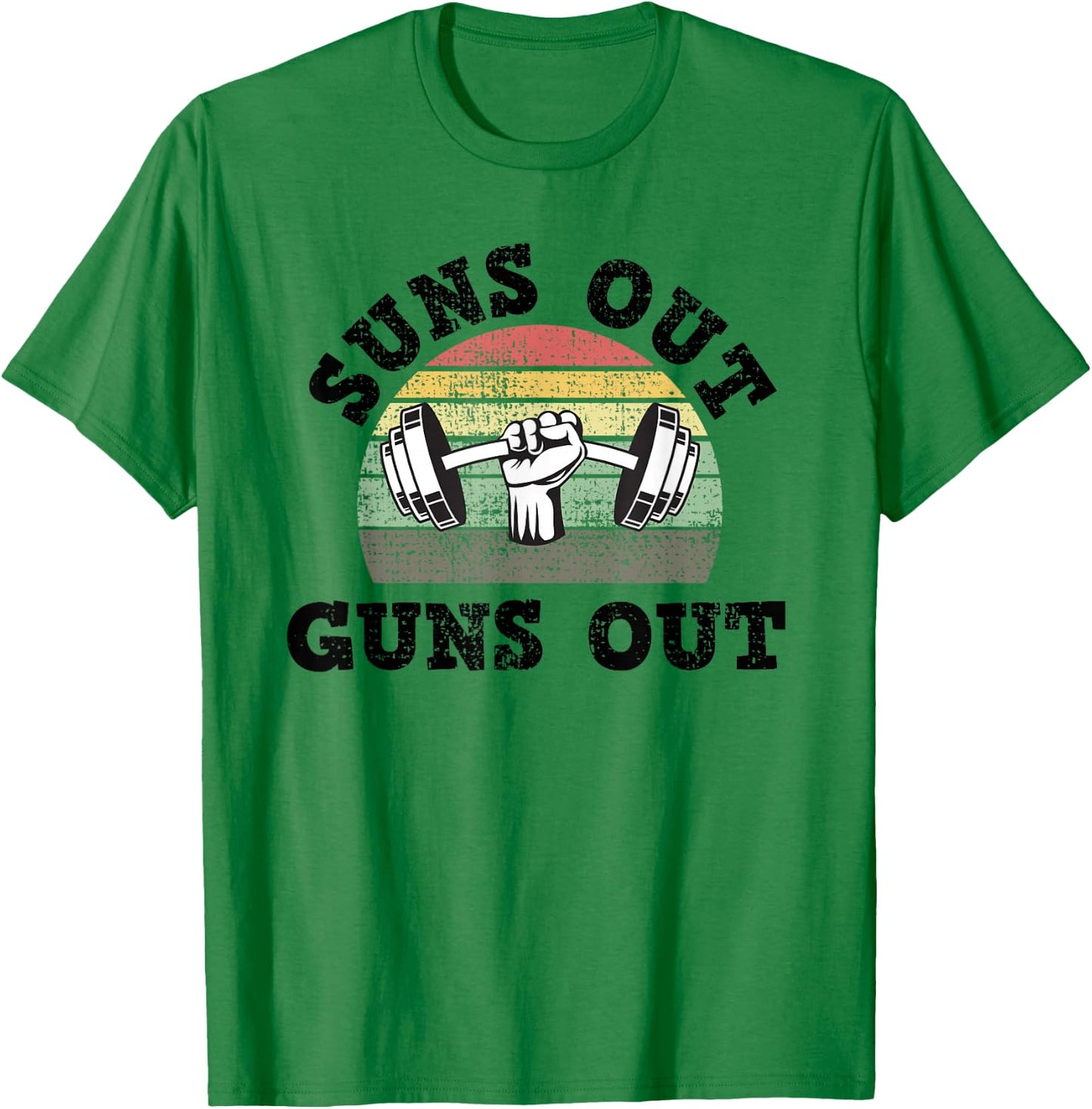 Sun's out Guns out T-Shirt - T-Shirt | Irish Green