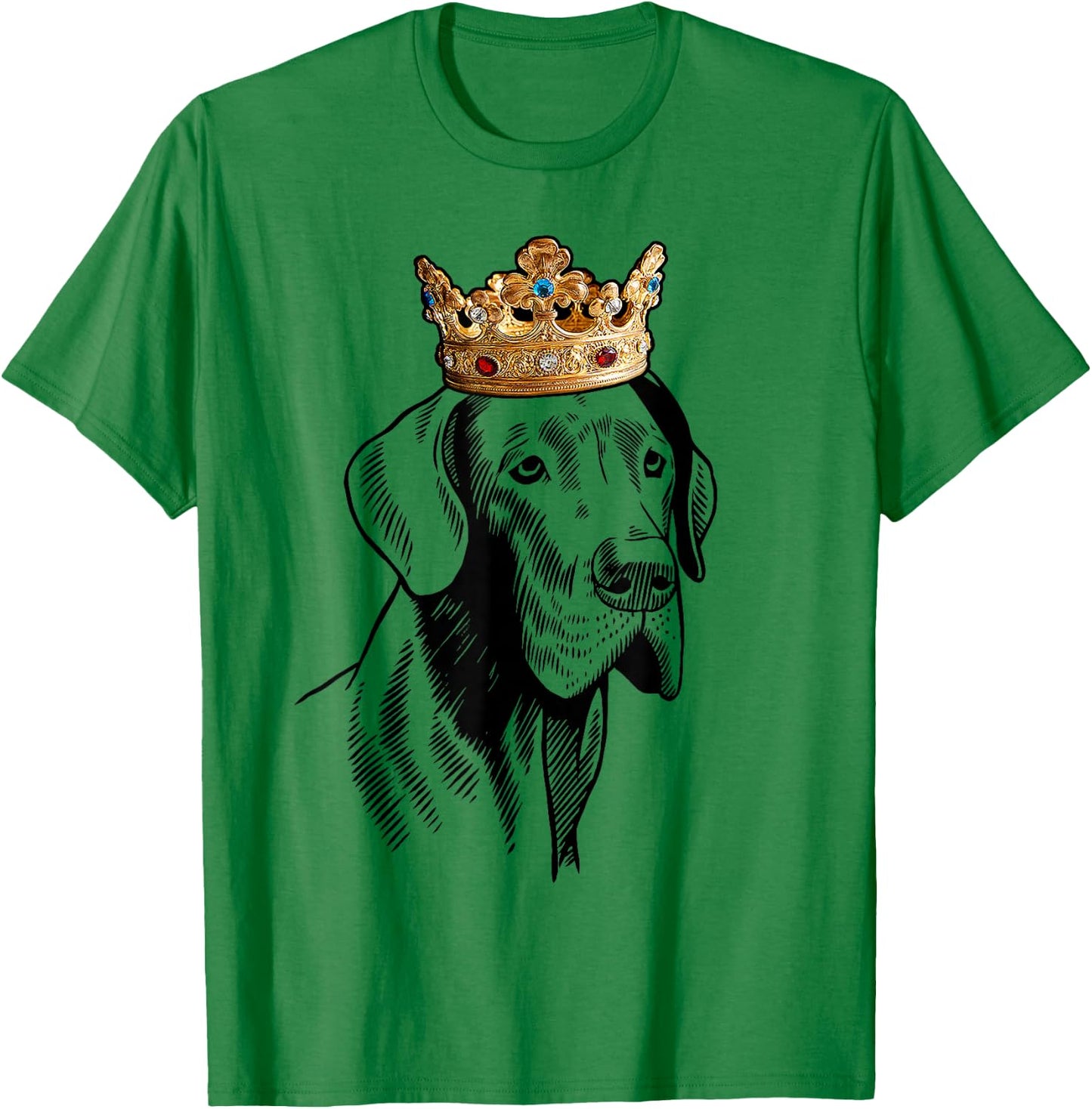 Great Dane Dog Wearing Crown T-Shirt - T-Shirt | Irish Green
