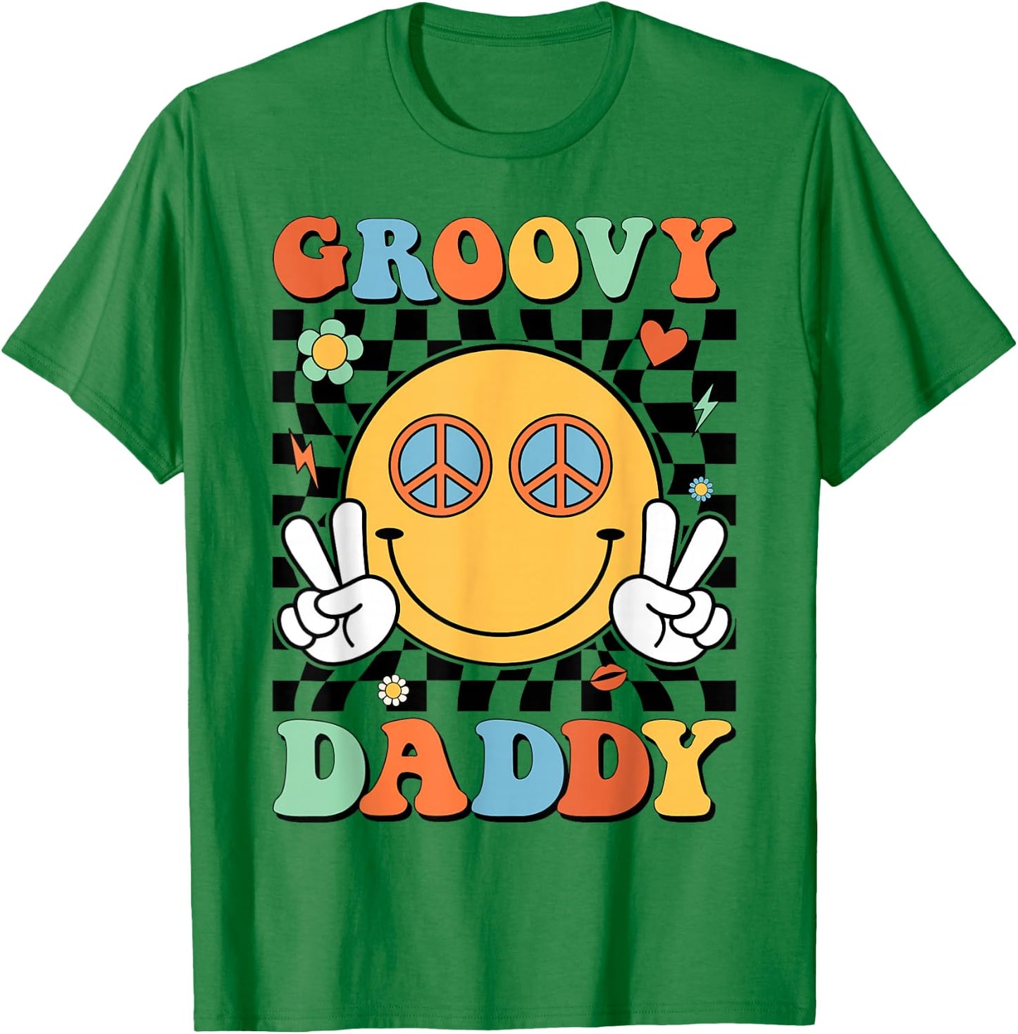 Groovy Daddy Matching Family 70s 80s Retro Hippie Costume T-Shirt - T-Shirt | Irish Green