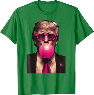 Trump Bubble Gum Funny T-Shirt - T-Shirt | Irish Green