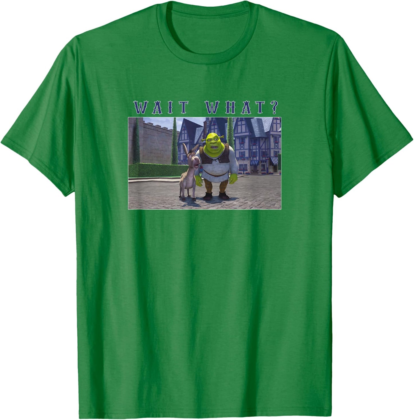 Shrek & Donkey Wait What T-Shirt - T-Shirt | Irish Green
