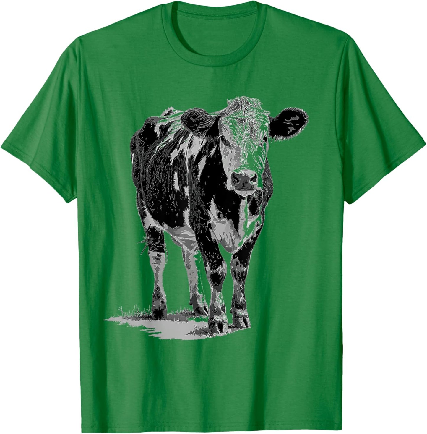 Cow Animal Print Motif Drawing Artwork Cow T-Shirt - T-Shirt | Irish Green